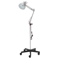 Candeeiro para exploração médica: Com foco orientable de 100W e peana de PVC Candeeiro para exploração médica: Com foco orientable de 100W e peana de PVC
